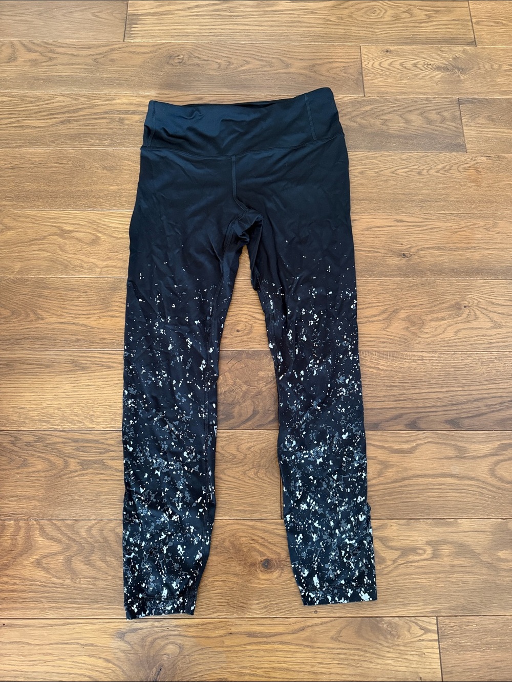 Lululemon Black Splatter Print Leggings